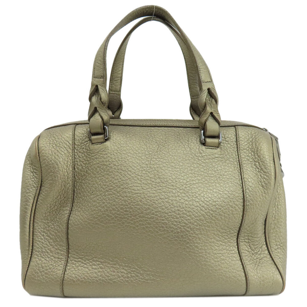 Loewe Metallic Gray Bag Fusta Calfskin Tote Leather